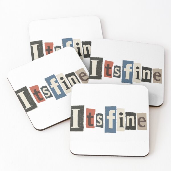Item preview, Sarcastic torn paper collage with text Its fine on transparent background, AI Generated designed and sold by dvoevnore.