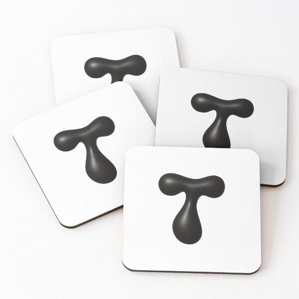Item preview, Glossy Black Blob Letter T 3D Typography Art designed and sold by uncoXab.