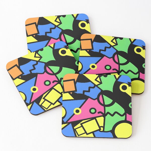 Item preview, Memphis-style abstract background with geometric shapes designed and sold by AdminX1100.