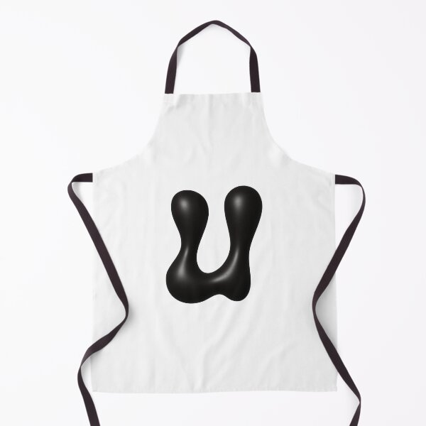 Item preview, Glossy Black Blob Letter U 3D Typography Art designed and sold by uncoXab.