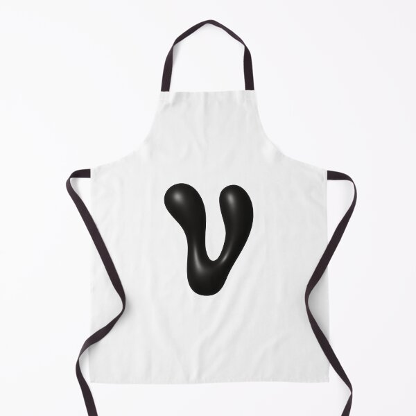 Item preview, Glossy Black Blob Letter V 3D Typography Art designed and sold by uncoXab.