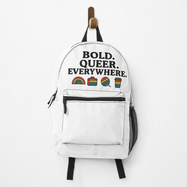 Item preview, BOLD. QUEER. EVERYWHERE. – Rainbow Travel Pride Design designed and sold by StateofQueer.