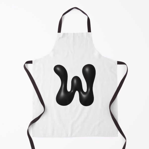 Item preview, Glossy Black Blob Letter W 3D Typography Art designed and sold by uncoXab.