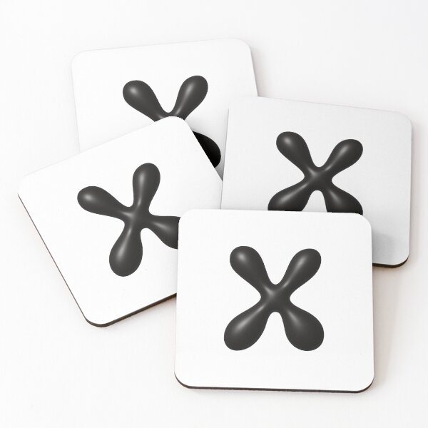 Item preview, Glossy Black Blob Letter X 3D Typography Art designed and sold by uncoXab.
