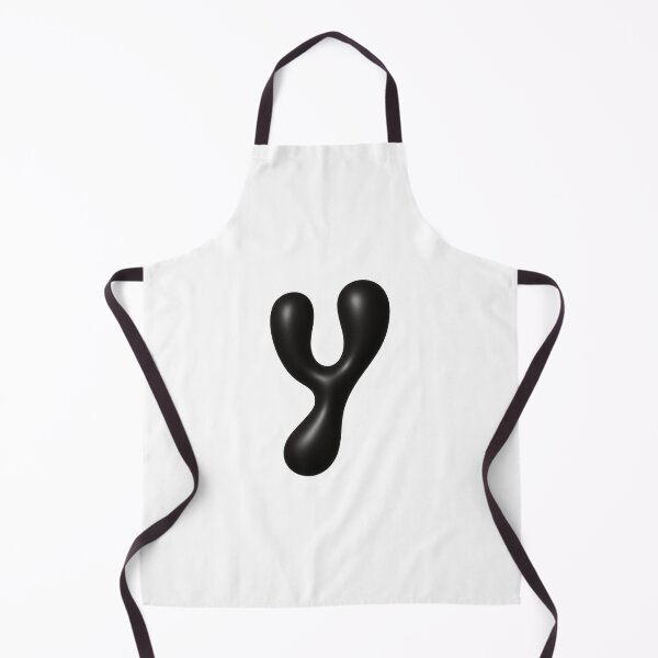 Item preview, Glossy Black Blob Letter Y 3D Typography Art designed and sold by uncoXab.