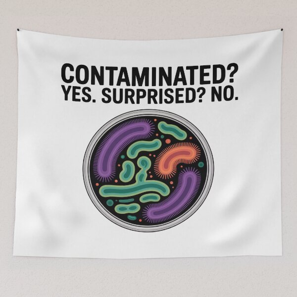 Item preview, Contaminated? yes, surprised? No, funny microbiology designed and sold by NoetherSym.