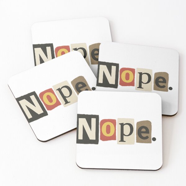 Item preview, Sarcastic torn paper collage with isolated text Nope, transparent background, AI Generated designed and sold by dvoevnore.