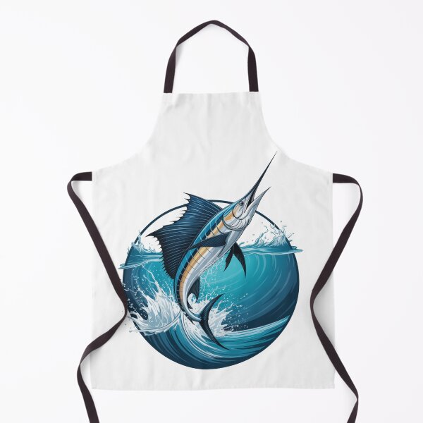 Item preview, Blue Marlin in Full Jump – Epic Ocean Fishing Design designed and sold by FusiTink.