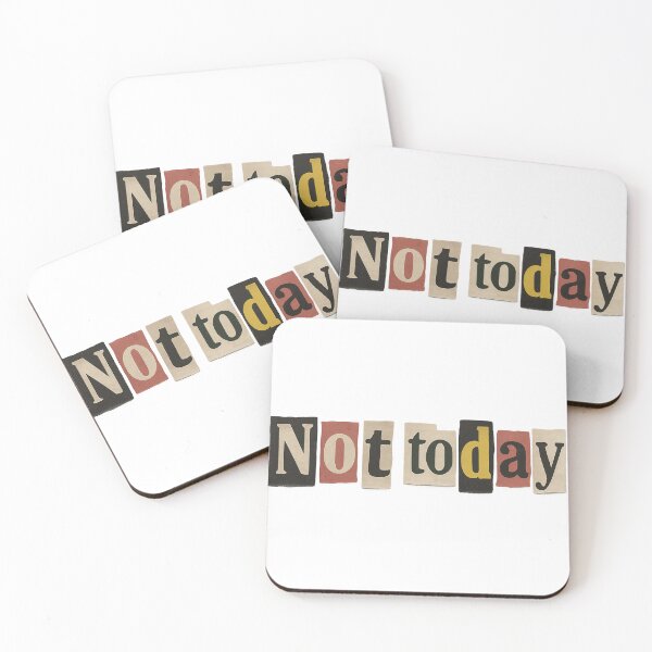 Item preview, Sarcastic torn paper collage with text not today on transparent background, AI Generated designed and sold by dvoevnore.