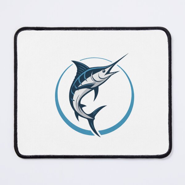 Item preview, Minimalist Marlin Logo – Nautical Style designed and sold by FusiTink.