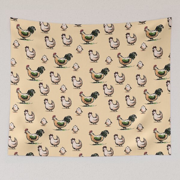Item preview, Chicken Family Pattern designed and sold by Andrea Turner.