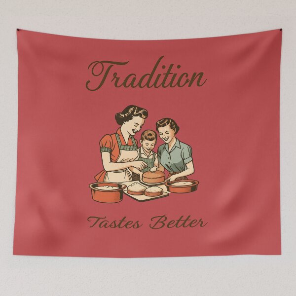 Item preview, Tradition Tastes Better - Vintage Holiday Tee designed and sold by Uglyandcute.