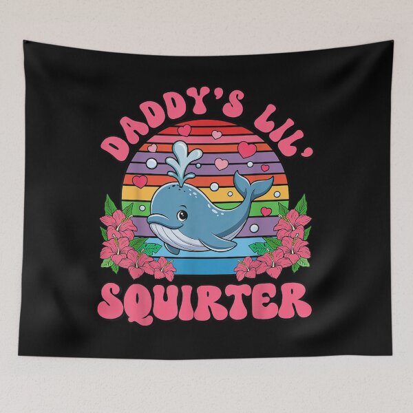 Item preview, Daddy's Lil' Squirter Funny Joke Inappropriate Raunchy Adult Humor Hoodie Sarcastic Meme Gift Offensive Adorable Whale Squirter Design for Family Fun designed and sold by BASKF.