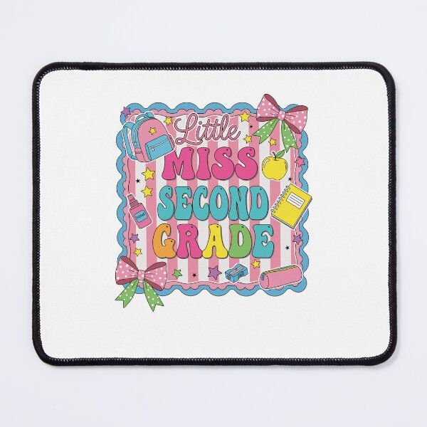 Item preview, Little Miss Second Grade Cute Pink Back to School Design with Apple, Notebooks and Bows	 designed and sold by EidosEmporiium.