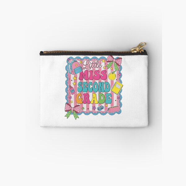 Item preview, Little Miss Second Grade Cute Pink Back to School Design with Apple, Notebooks and Bows	 designed and sold by EidosEmporiium.