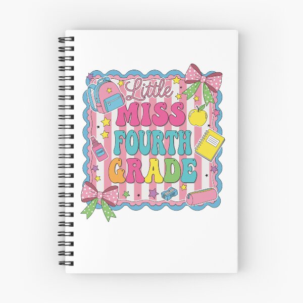 Item preview, Little Miss Fourth Grade Back to School Style with Pink Bows, Books, and Sweet Classroom Details	 designed and sold by EidosEmporiium.