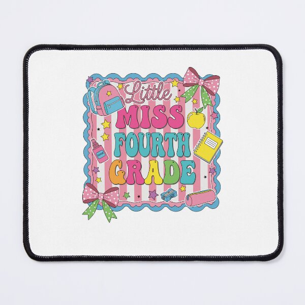 Item preview, Little Miss Fourth Grade Back to School Style with Pink Bows, Books, and Sweet Classroom Details	 designed and sold by EidosEmporiium.