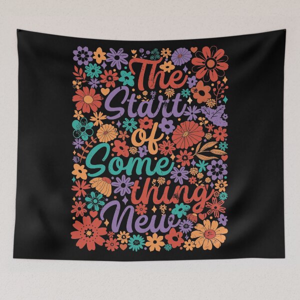 Item preview, The Start of Something New – Floral Inspirational Quote for Women | Fresh Start & Growth Design designed and sold by Faissal Thomass.