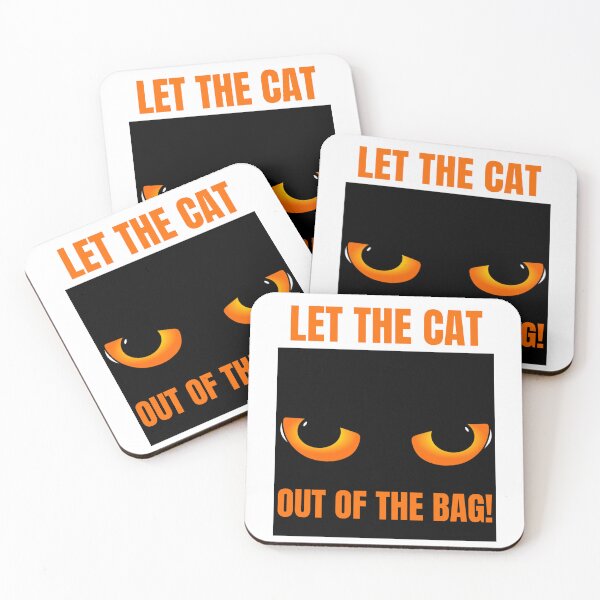 Item preview, Let The Cat Out Of The Bag! Revealed secrets and fierce style! Mad black cat eyes not just for Halloween! designed and sold by AlphaBetulia.
