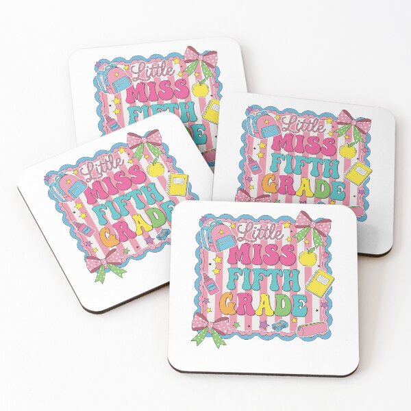 Item preview, Little Miss Fifth Grade Cute School Supplies Design with Bows, Books, Apples and Pencils designed and sold by EidosEmporiium.