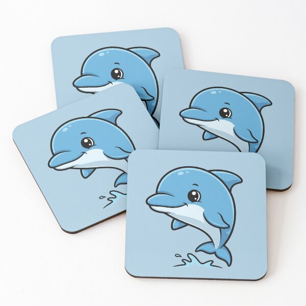 Item preview, Cute Baby Dolphin Cartoon With Big Eyes designed and sold by LightArt25.