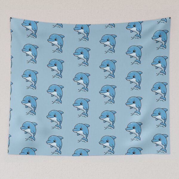 Item preview, Cute Baby Dolphin Cartoon With Big Eyes designed and sold by LightArt25.