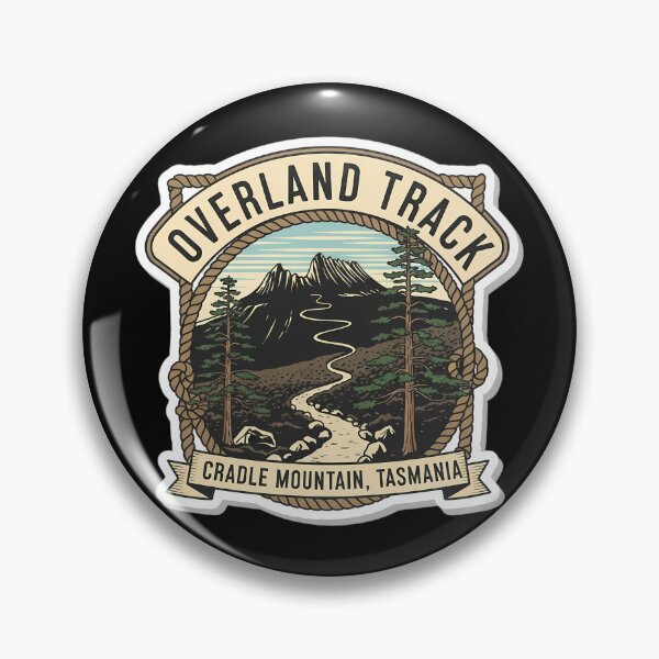 Item preview, The Overland Track: A Vintage Cradle Mountain Hiking Emblem designed and sold by Digital Dreams Arts.