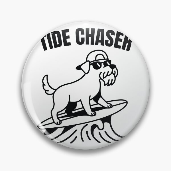 Item preview, Surf’s Pup - Cool Dog Schnauzer Catching Waves designed and sold by CurlyDude.