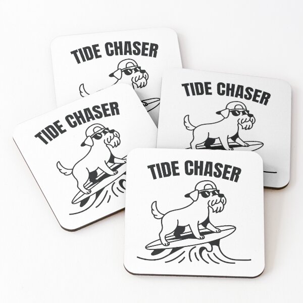 Item preview, Surf’s Pup - Cool Dog Schnauzer Catching Waves designed and sold by CurlyDude.