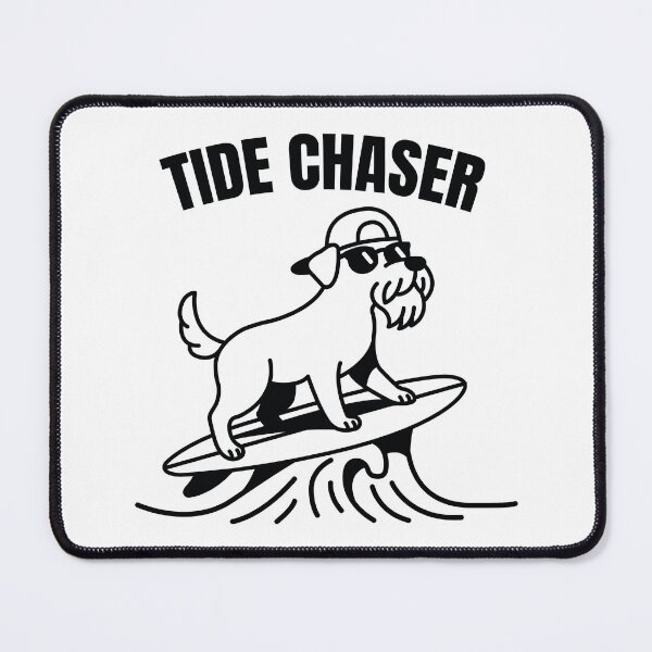 Item preview, Surf’s Pup - Cool Dog Schnauzer Catching Waves designed and sold by CurlyDude.