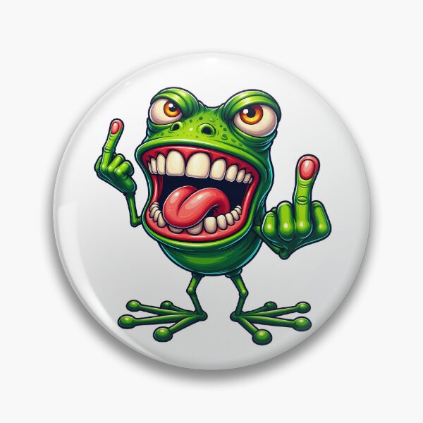 Item preview, Funny frog showing two middle fingers designed and sold by HolaJosephina.