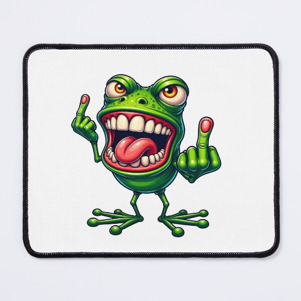 Item preview, Funny frog showing two middle fingers designed and sold by HolaJosephina.