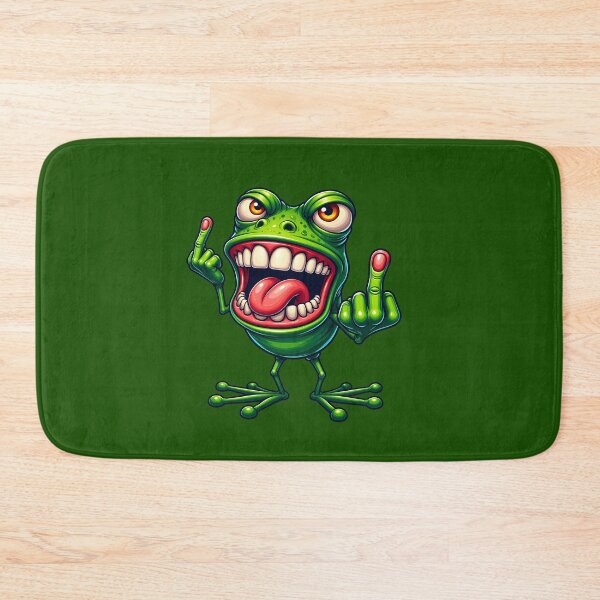 Item preview, Funny frog showing two middle fingers designed and sold by HolaJosephina.