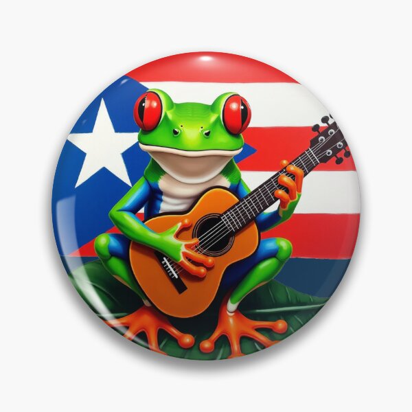Aperçu de l'œuvre Culture portoricaine Grenouille, Cadeau, Drôle créée et vendue par ChearshiPrints.
