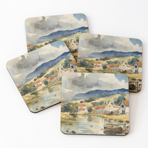 Item preview, The Mill at Tuckenhay3（watercolour + AI） designed and sold by artsmeow.