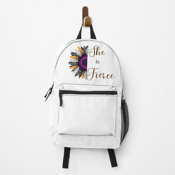Item preview, She is Fierce | Leopard Print & Purple Glitter Sunflower Design designed and sold by PW31Boutique.