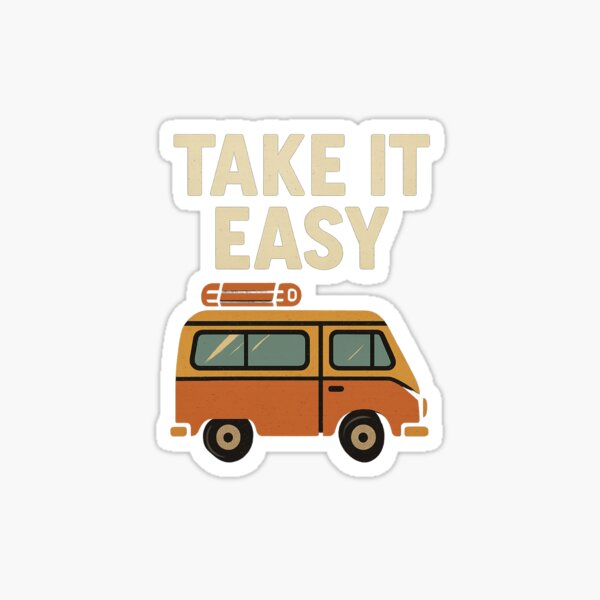 Aperçu de l'œuvre Prenez votre temps – Design de camping-car rétro créée et vendue par Art-Tacos.