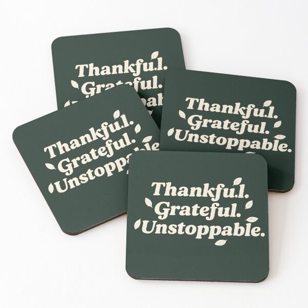Item preview, Thankful. Grateful. Unstoppable. - Motivational Fall designed and sold by Uglyandcute.