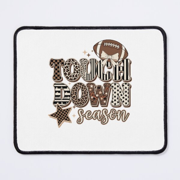 Item preview, Touchdown Season Football Design with Stars, Animal Print Patterns and Bow on Ball Feminine Style designed and sold by EidosEmporiium.