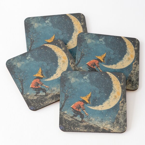 Item preview, “Reaching for the Moon – Vintage Halloween Magic”  by NegarTv Desgins designed and sold by NegarTv Designs.