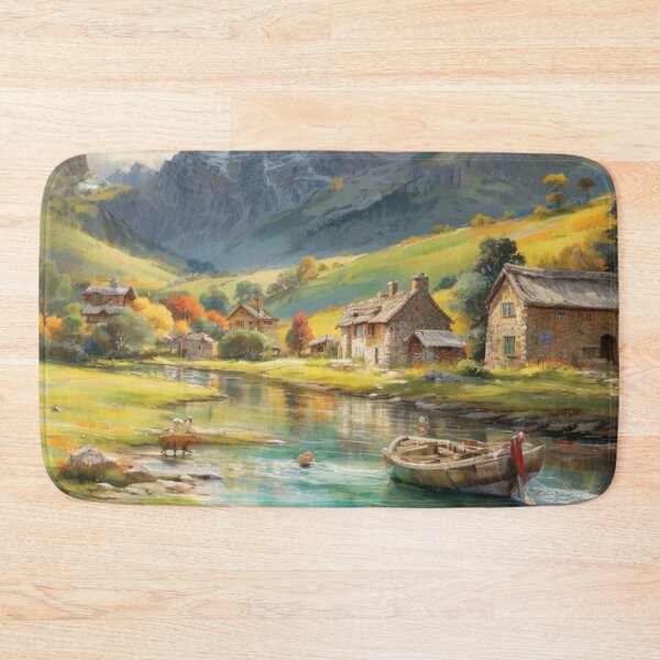 Item preview, The Mill at Tuckenhay（watercolour + AI） designed and sold by artsmeow.