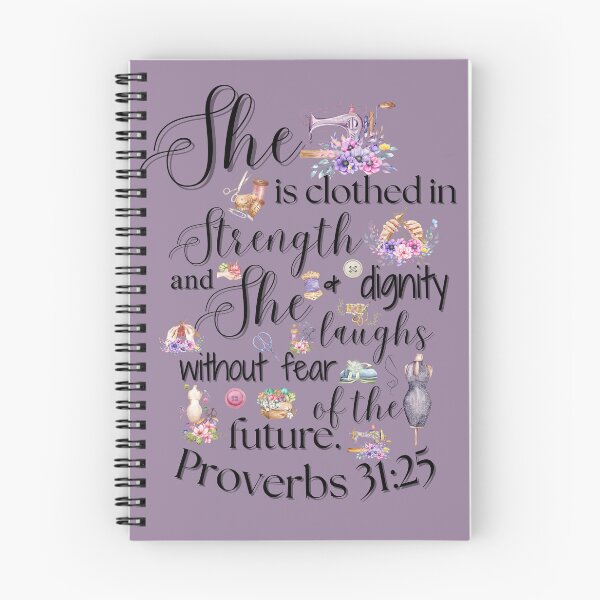 Item preview, She is Clothed in Strength and Dignity | Proverbs 31:25 Sewing & Quilting Design designed and sold by PW31Boutique.