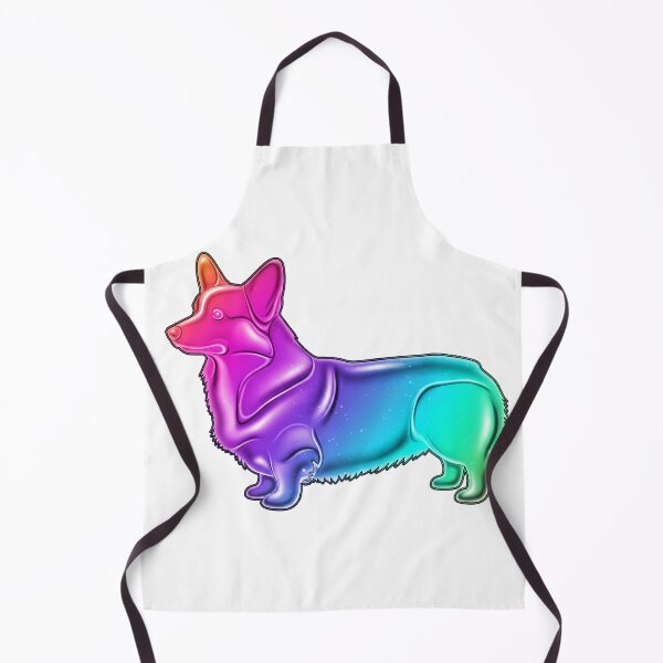 Item preview, Holographic Fade Corgi — Futuristic Dog Silhouette with Intense Iridescent Gradient designed and sold by zoughlal.