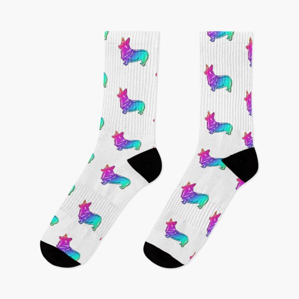 Item preview, Holographic Fade Corgi — Futuristic Dog Silhouette with Intense Iridescent Gradient  designed and sold by zoughlal.