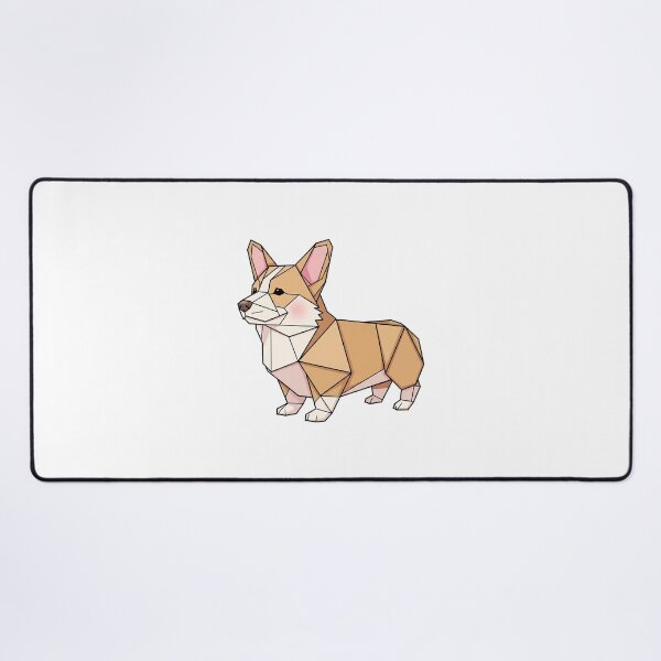 Item preview, Origami Corgi — Stylized Paper-Folded Dog with Angular Cream and Tan Polygons  designed and sold by zoughlal.