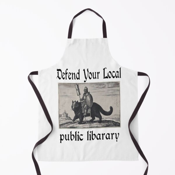 Item preview, Defend Your Local Public Library Funny Cat Knight Cats designed and sold by modoodles357.