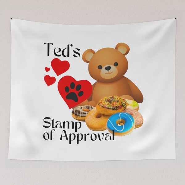 Item preview, Ted Loves Doughnuts and Gives his Stamp of Approval. designed and sold by MPC-Mince-Pies.