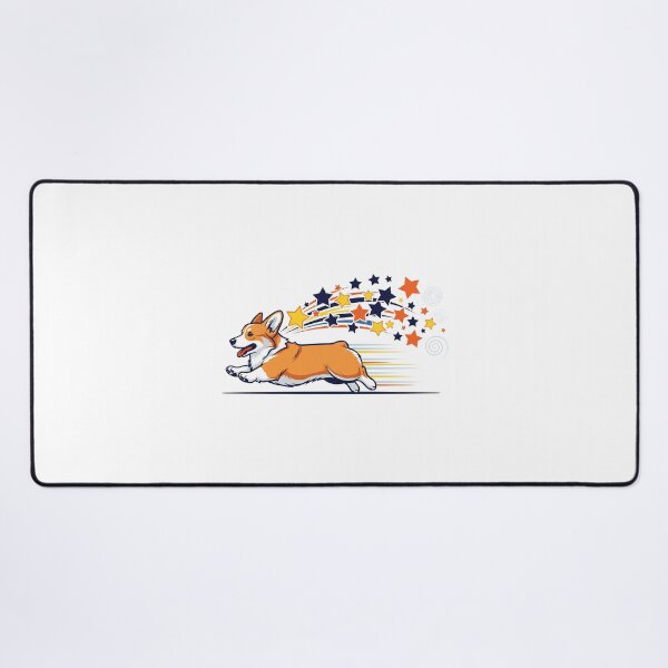 Item preview, Comet Trail Corgi — Energetic Sprinting Dog with Dynamic Starry Tail Arc designed and sold by zoughlal.