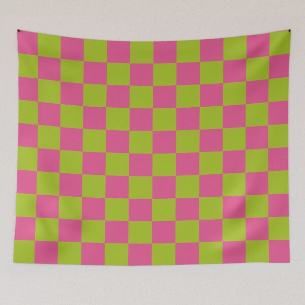 Item preview, Checkerboard Pattern Pink and Chartreuse designed and sold by tonymagnerart.