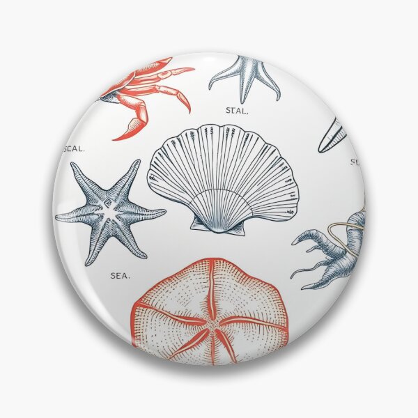 Item preview, Marine fauna – crabs, starfish & mussels designed and sold by Zazeyy.